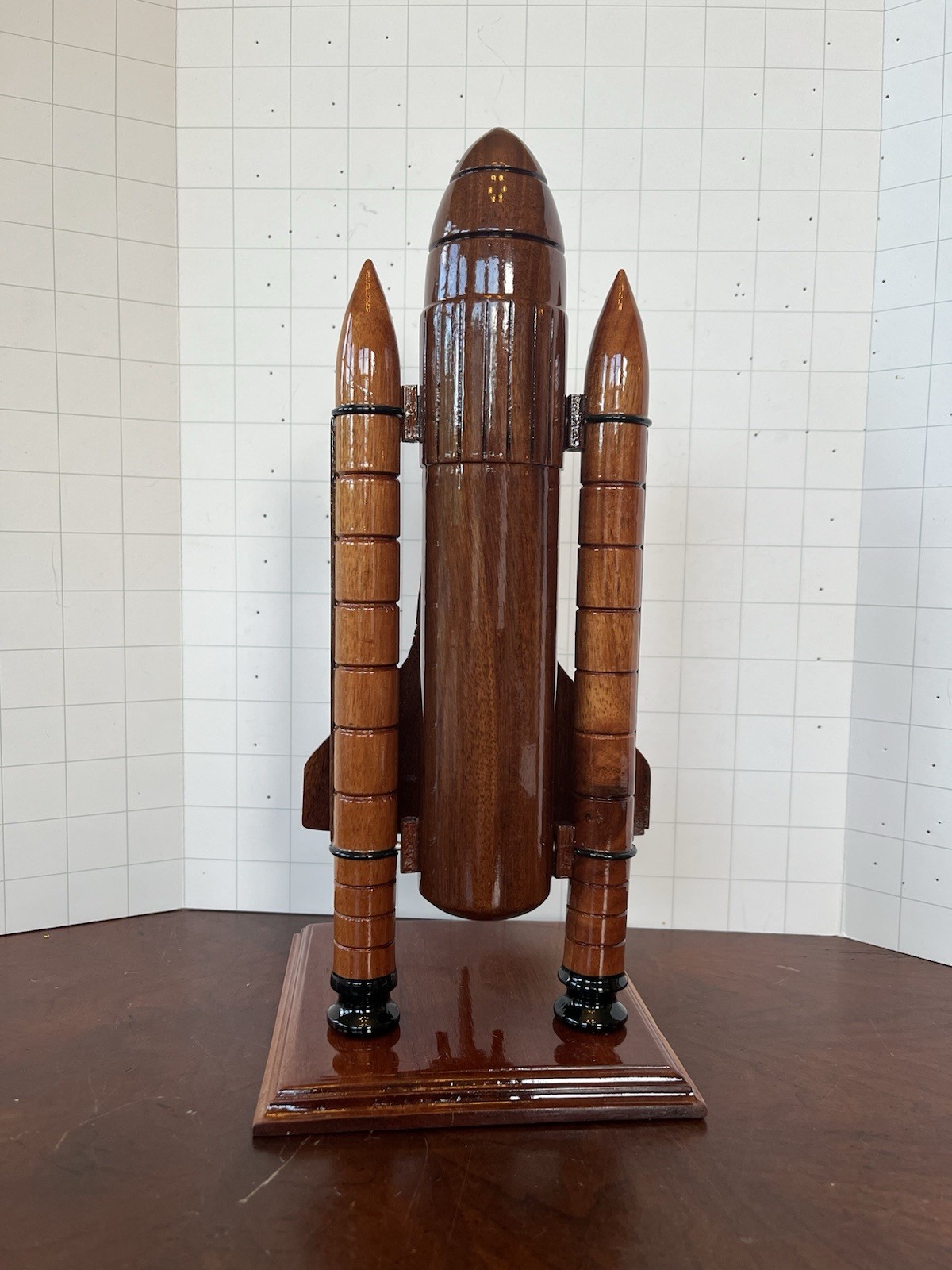 NASA Mahogany Wooden Model Space Shuttle