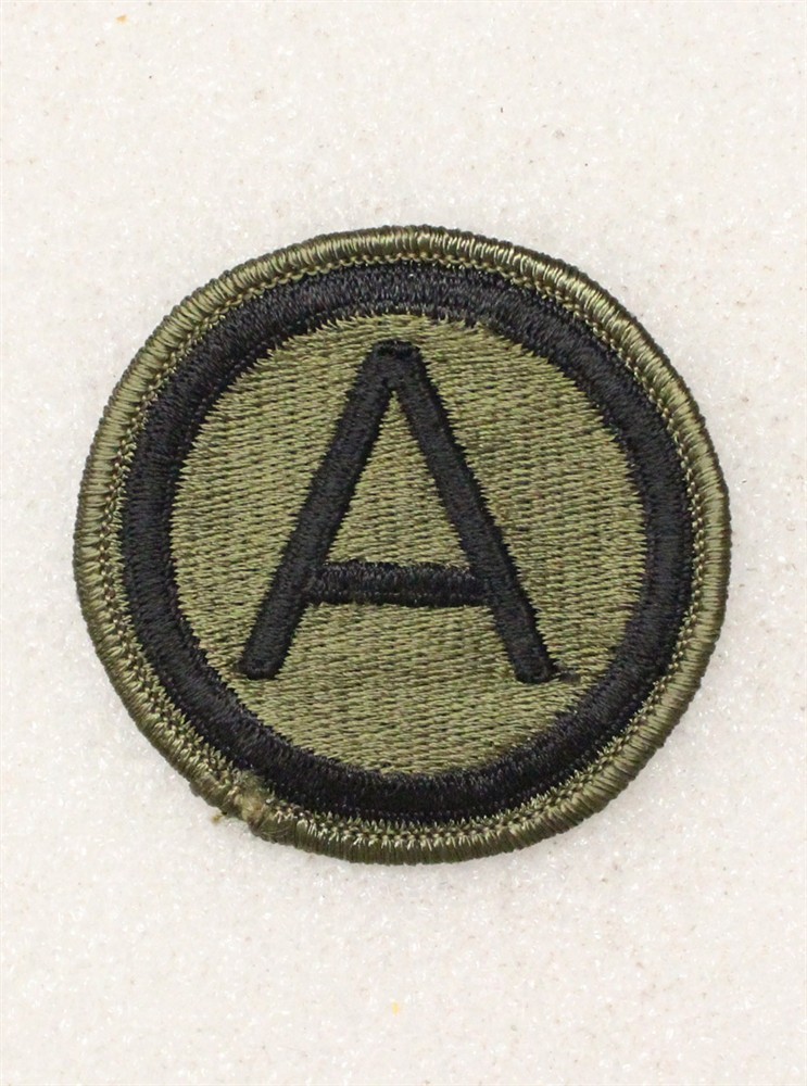 Army Patch: 3rd Army (thin "A") - subdued w/merrowed edge
