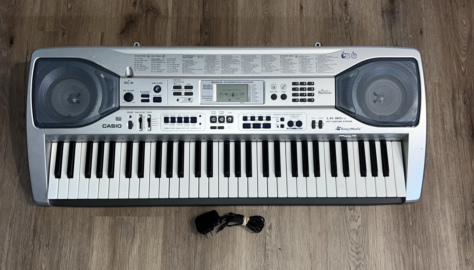 Casio LK-90TV Keyboard: Key Lighting System W/ AC Adaptor