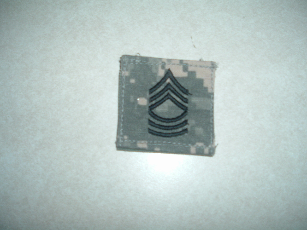 MILITARY PATCH US ARMY MSG MASTER SERGEANT RANK WITH HOOK & LOOP BACK FOR ACUS