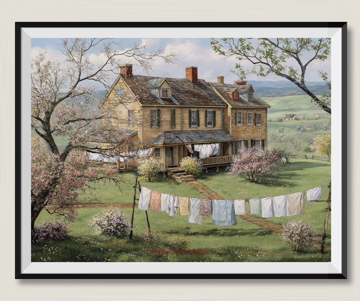 Spring House - Chart Counted Cross Stitch Patterns Needlework DIY DMC Color