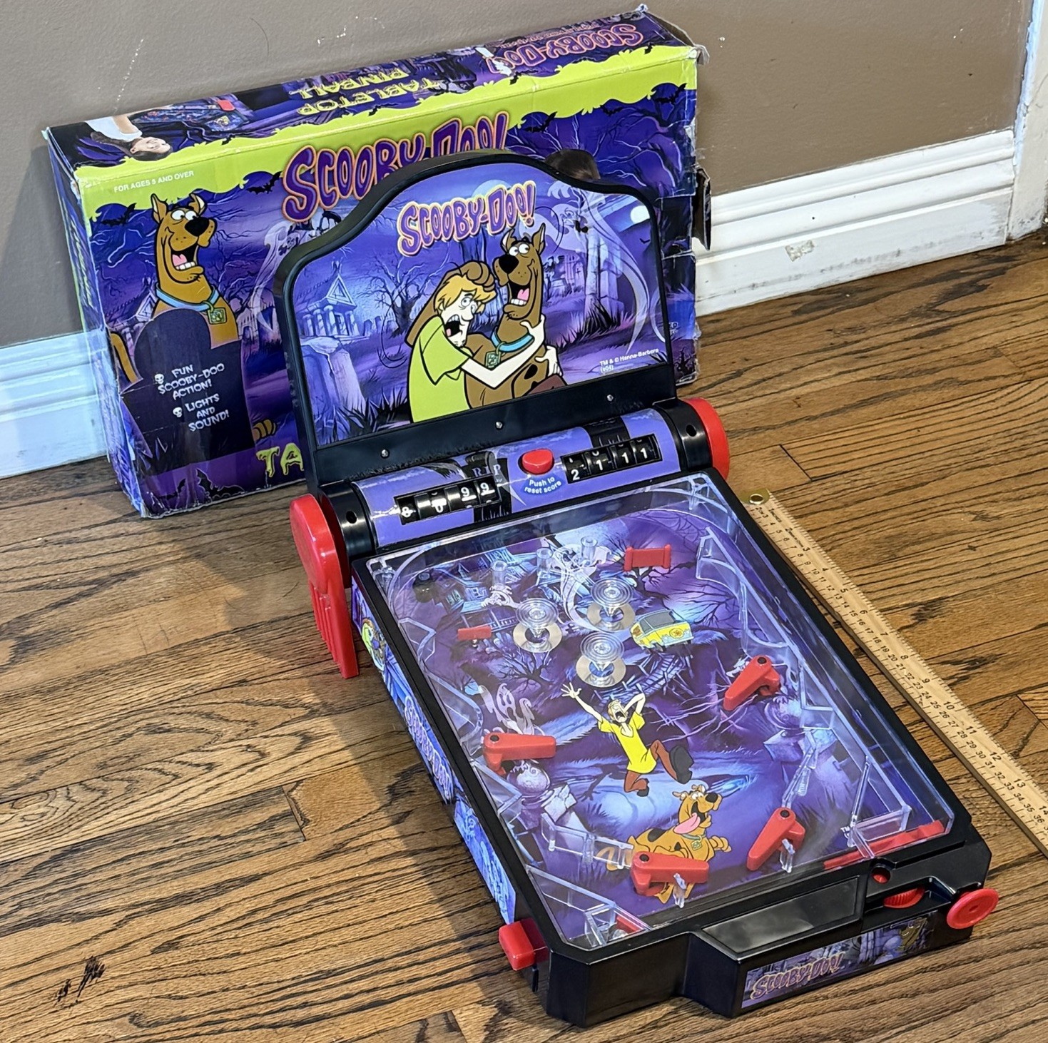 VTG Scooby-Doo Table Top Pinball Machine Halloween Hanna Barbera RARE. Lights Up