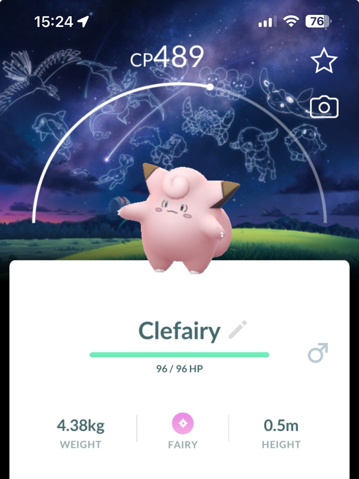 Clefairy Constellation Background‎ Pokemon Astronomical Observatory Go Pokémon