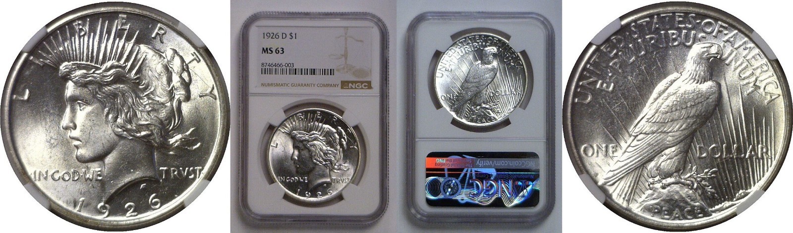 1926-D Peace Dollar NGC MS-63