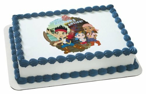 1 8" Round Jake &  Pirates  Edible Cake Image Topper Frosting Sheet