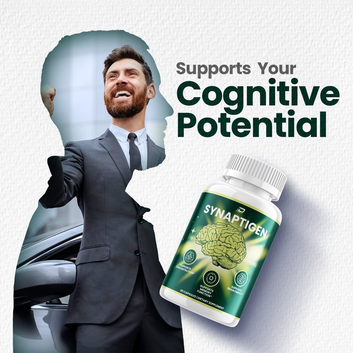 (2 Pack) Synaptigen Supplement Capsules – Synaptigen Natural Blend for Memory
