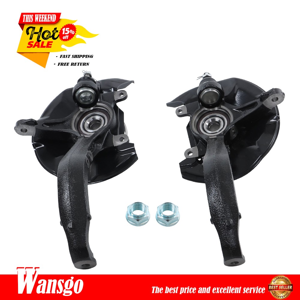 Front L&R Steering Knuckle & Wheel Bearing Hub Assembly For Acura 09-14 TSX 2.4L