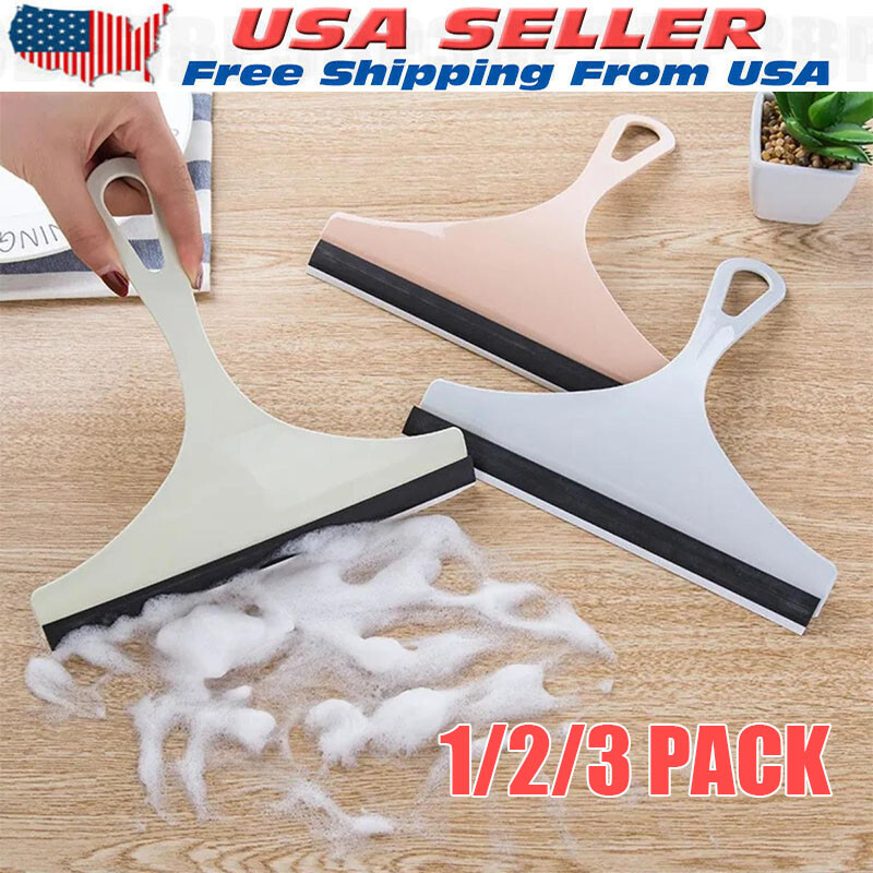 3X Glass Window Wiper Cleaner Squeegee Shower Screen Mirror Home Car Blade Brush