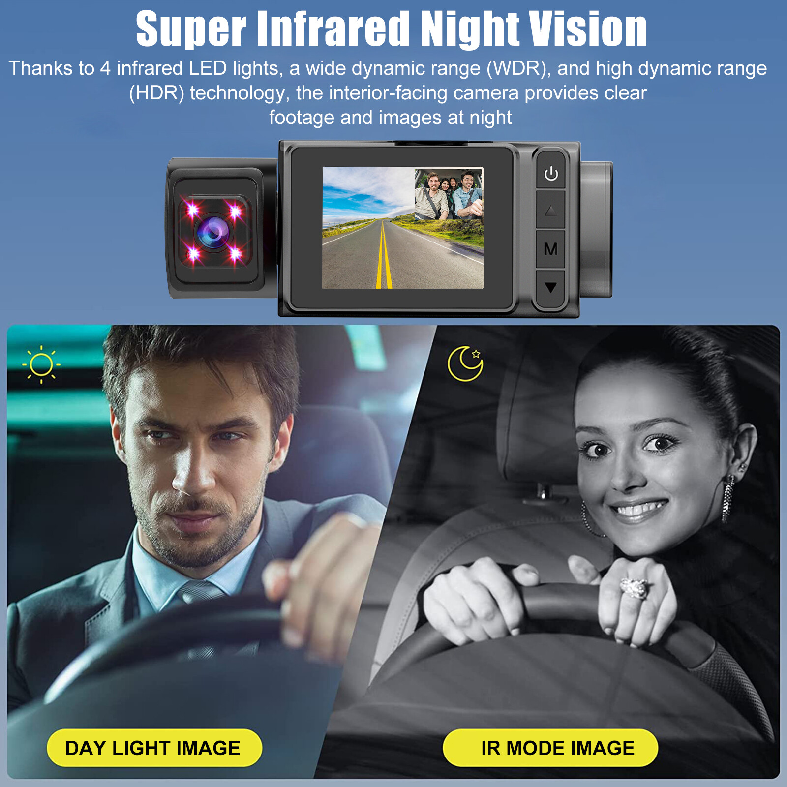 HD 1080P 3Lens Car DVR Dash Cam Camera Video Recorder G-Sensor 170° Night Vision