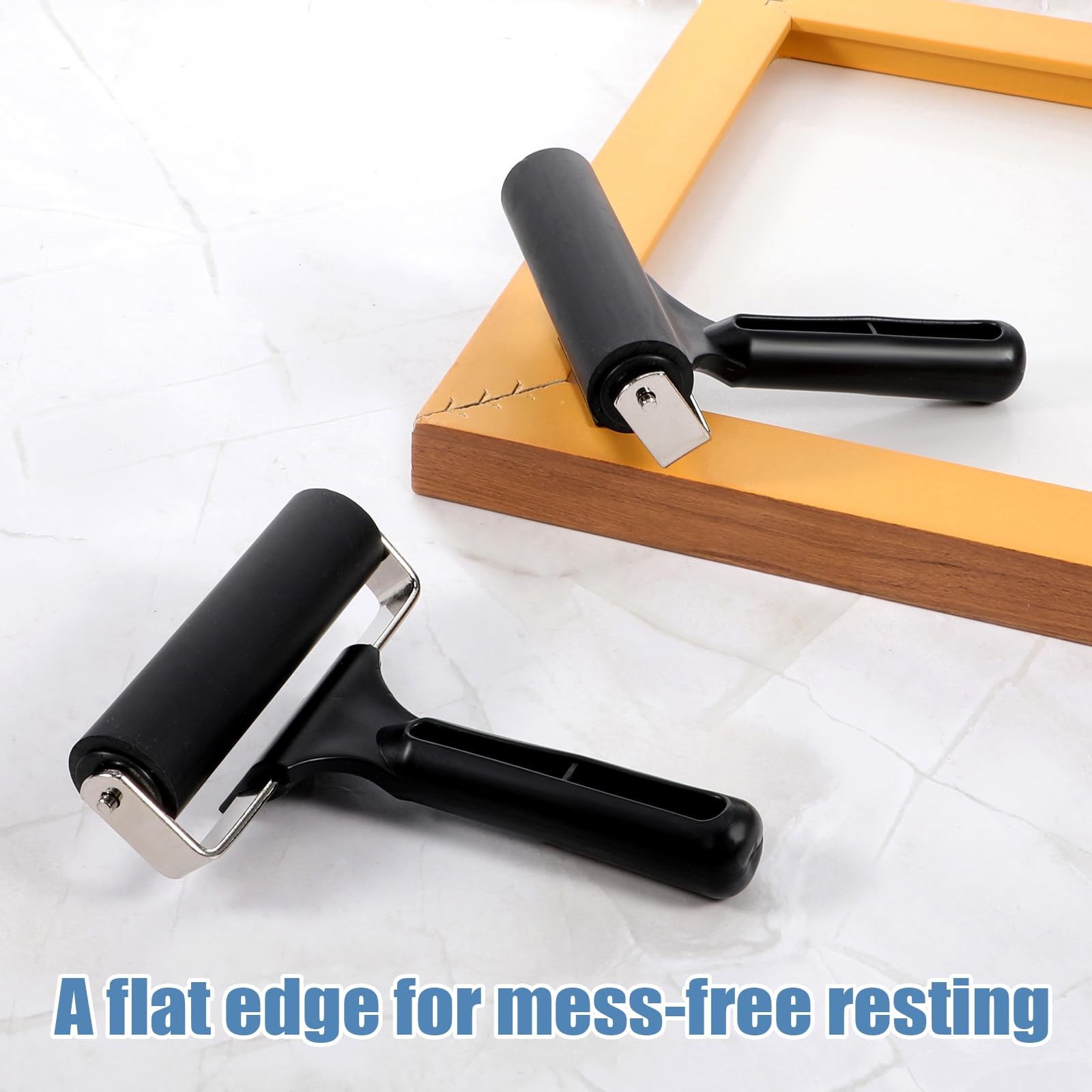 6 PCS 4 Inch Rubber Roller Brayer For Printmaking Inking Stamping Tool