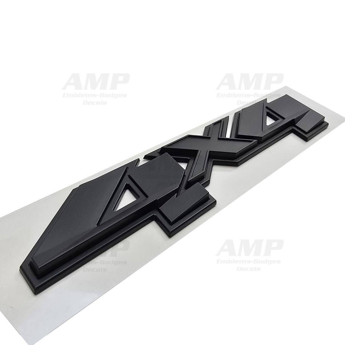4x4 3D Emblem Fits 2007-2025 Chevrolet GMC Matte Black 1pc Replaces OEM Decal