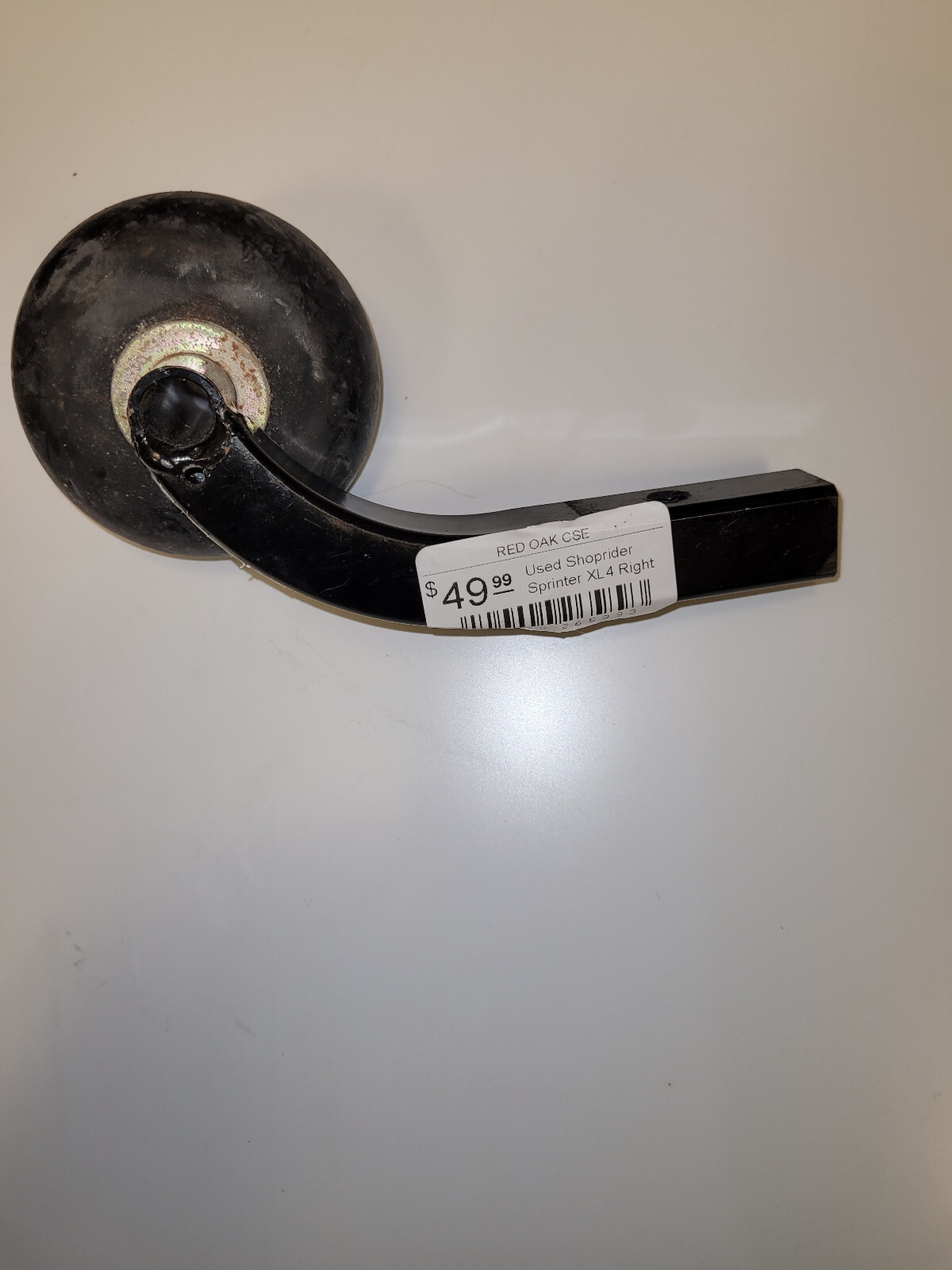 Used Shoprider Sprinter XL4 Right Anti-Tip Wheel Tire With Mounting Bracket
