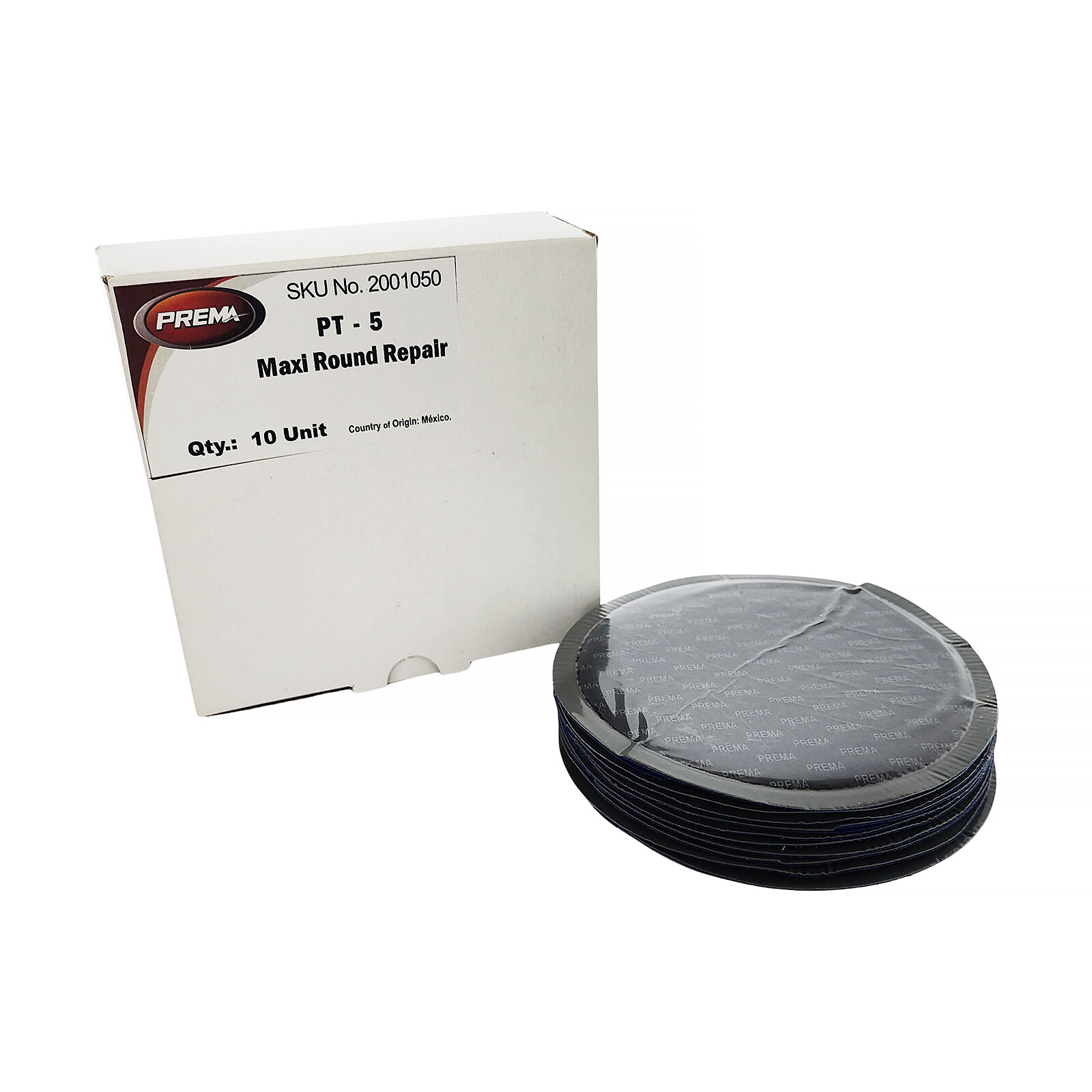 PREMA PT-5 10 Units of 4-1/2 Inch Vulcanizing Patches for Tire Inner Tube Repair