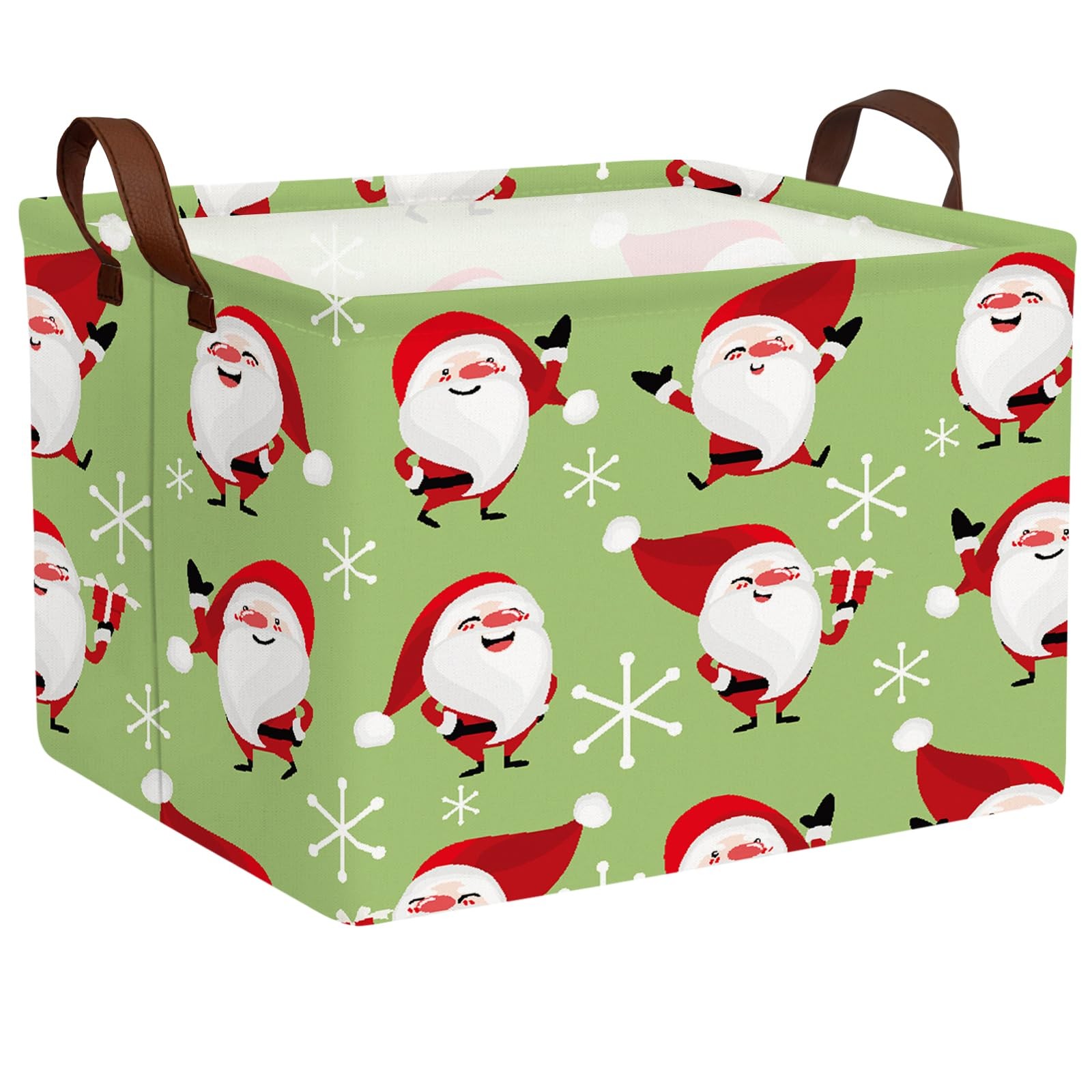 Empty Christmas Gift Basket with Handles Collapsible Candy Storage Bin Room H...