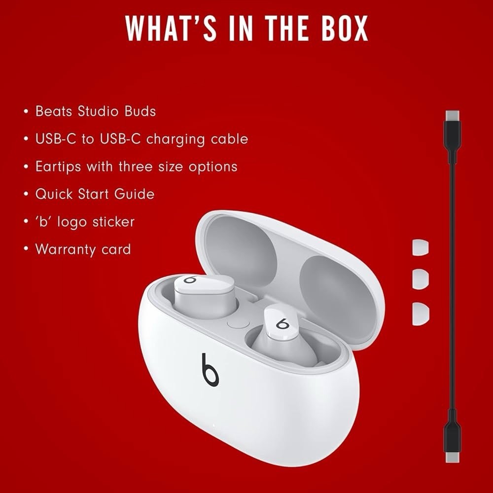 Beats Studio Buds True Wireless Noise Cancelling Earbuds White