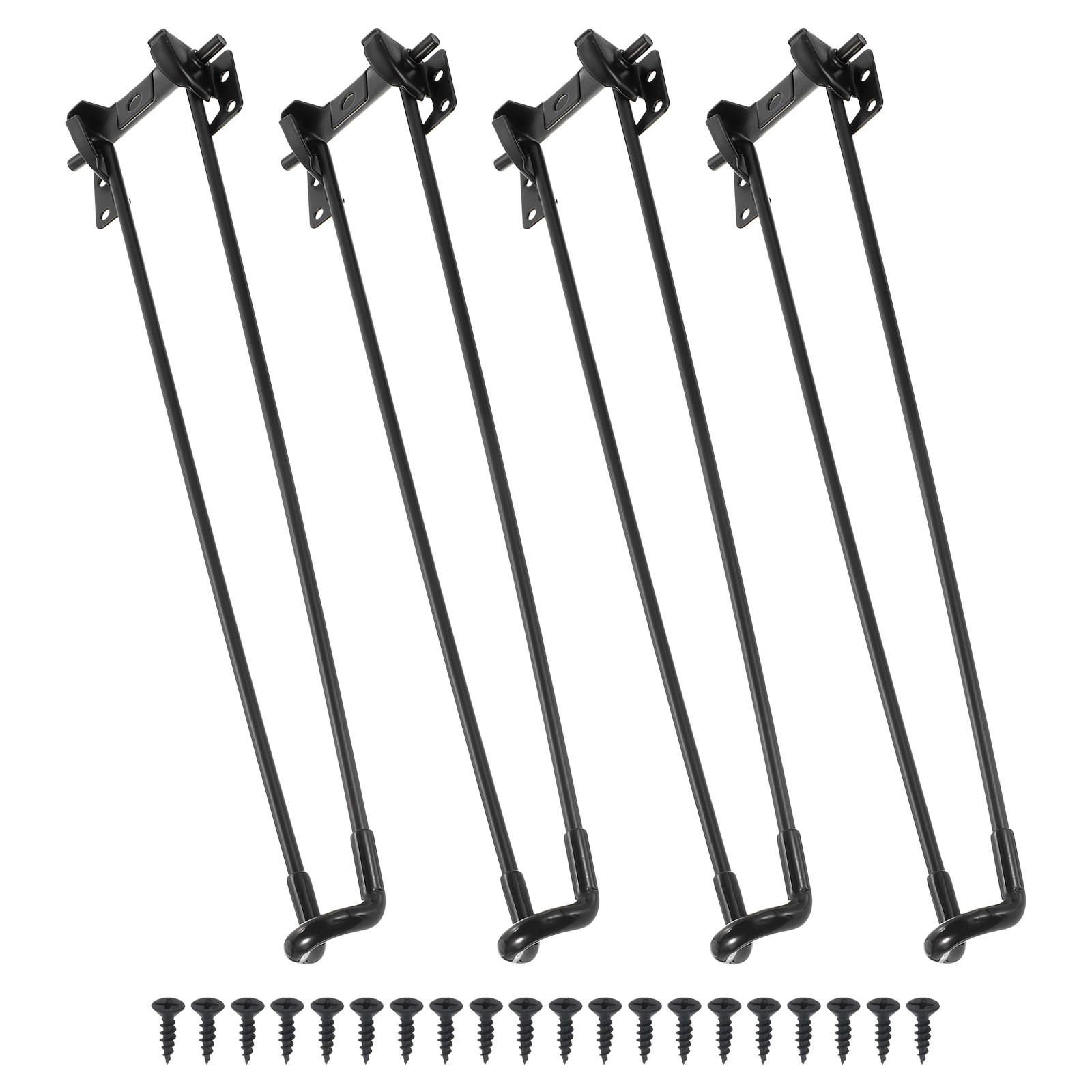 Folding Table Legs, 4pcs 47.5cm(18.7") Metal Foldable Coffee Table Legs, Black