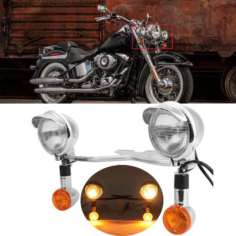 Passing Turn Signals Spot Light Bar for Honda Shadow Spirit Aero Ace VLX VT750