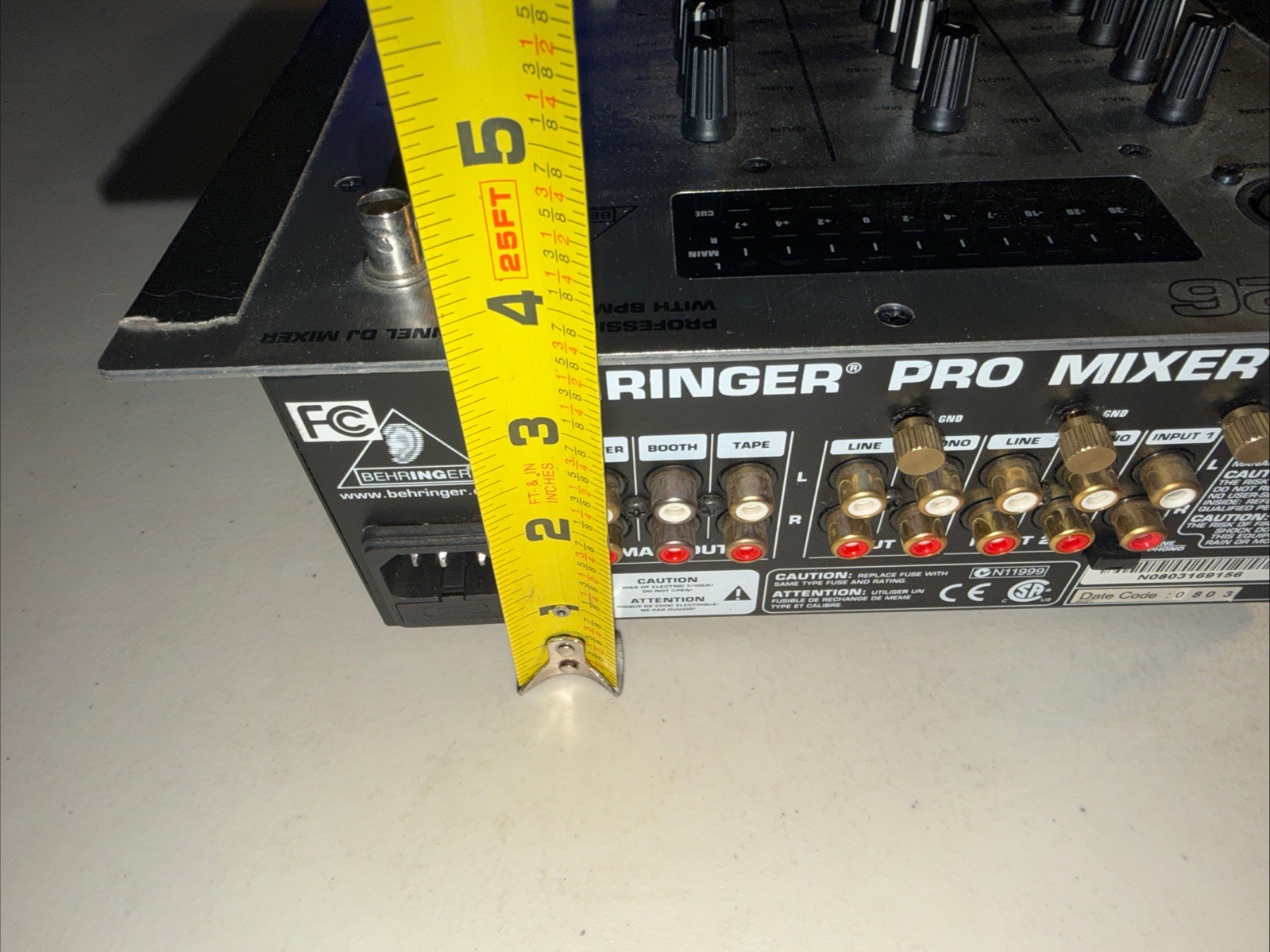 Behringer DX626 Professional 3 Channel DJ Mixer - Untested