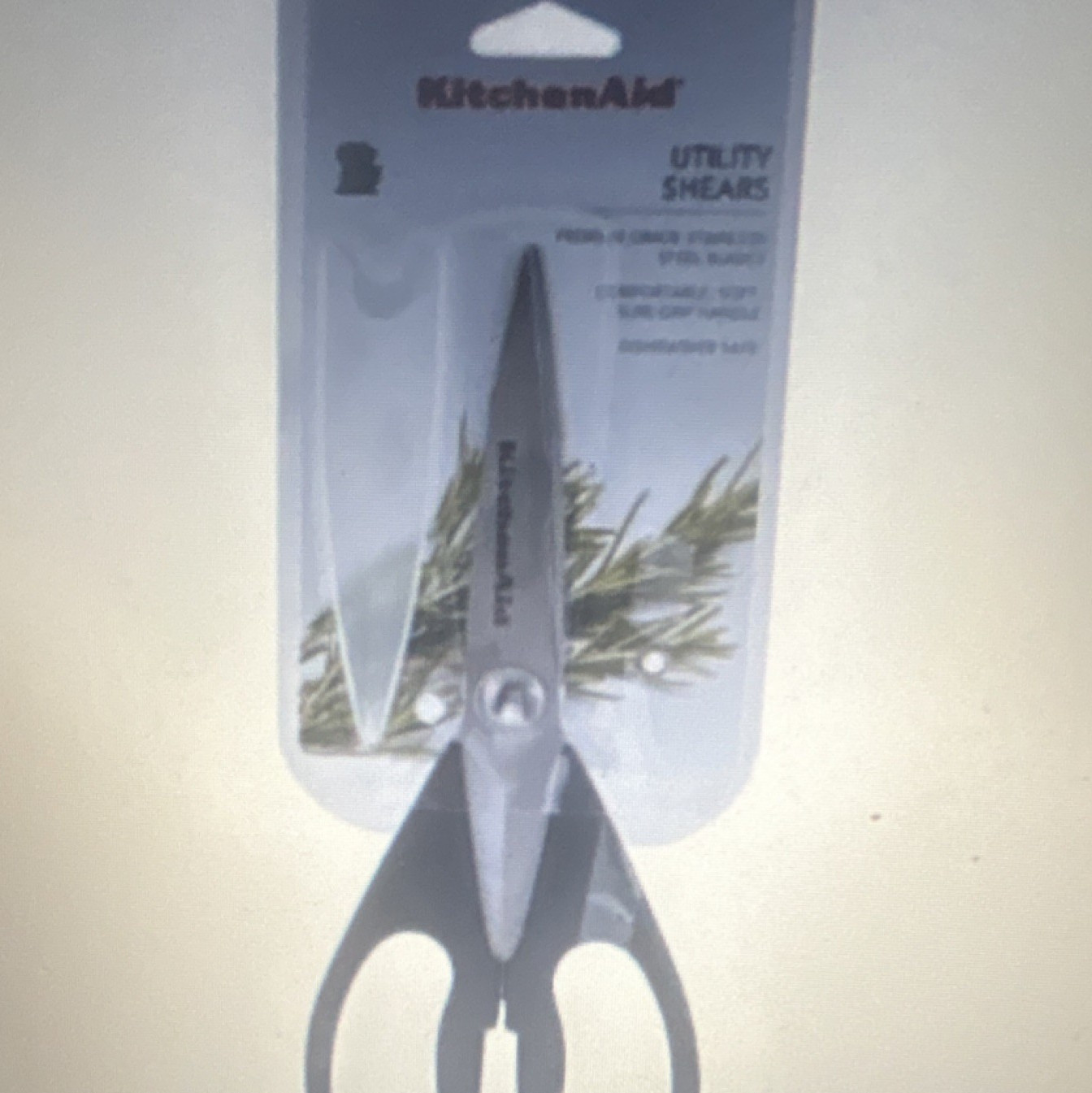 KitchenAid Utility Shears Black Stainless Steel Serrated Dishwasher Safe w/ Cov…