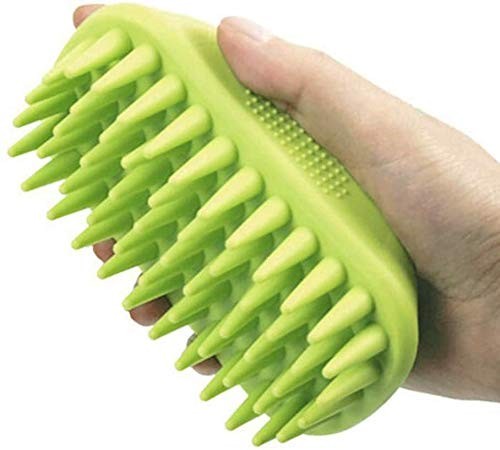 Pet Silicone Shampoo Brush for Long & Short Hair Medium Large Pets Dogs Cats,...