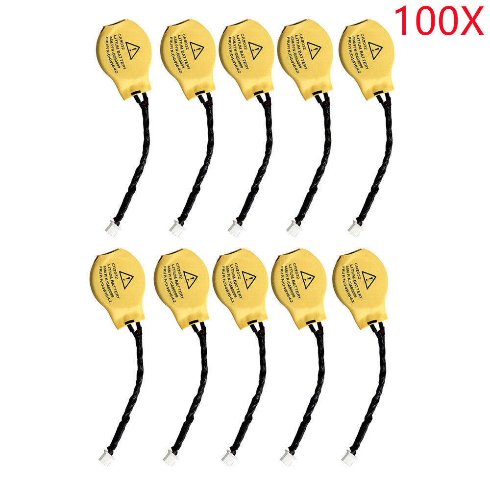 100x for Lenovo Acer HP Dell Toshiba IBM Laptop Bios Cmos Battery CR2032 2 wire