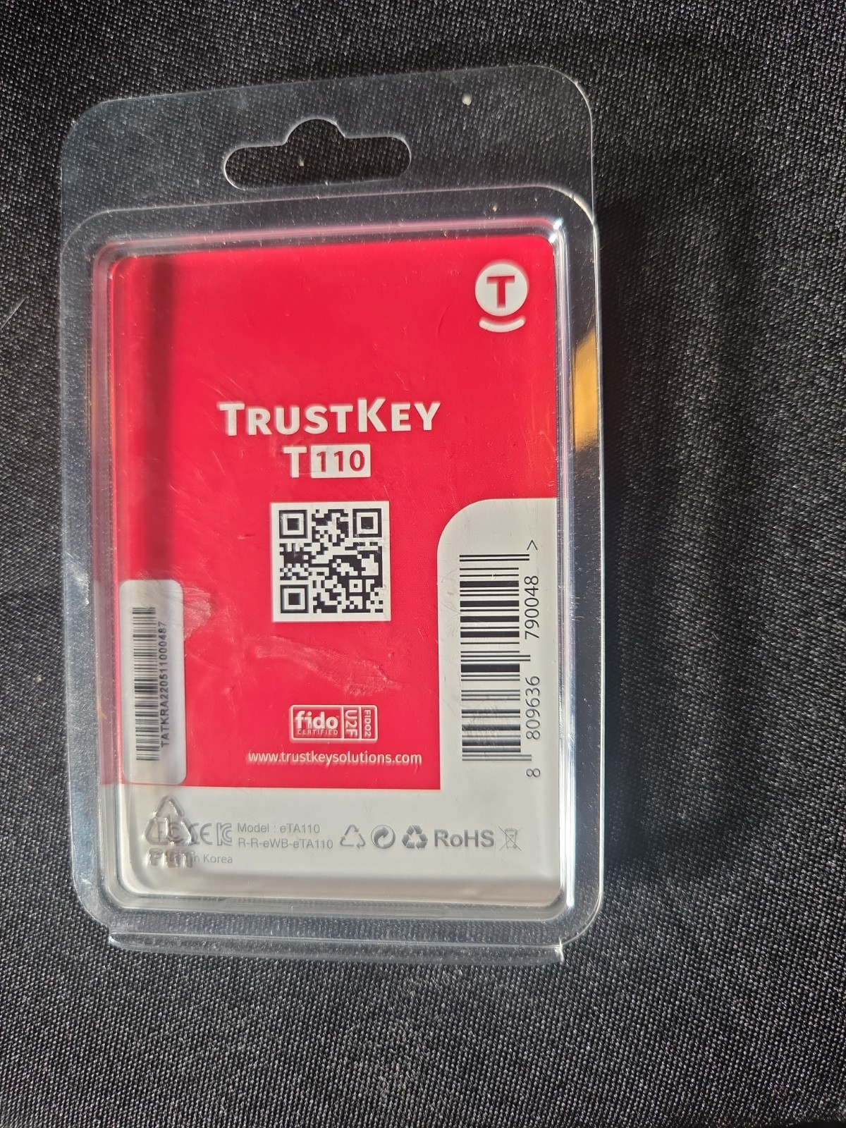 FIDO Security Key TrustKey T110 FIDO2 U2F Two Factor Authentication USB Key Type