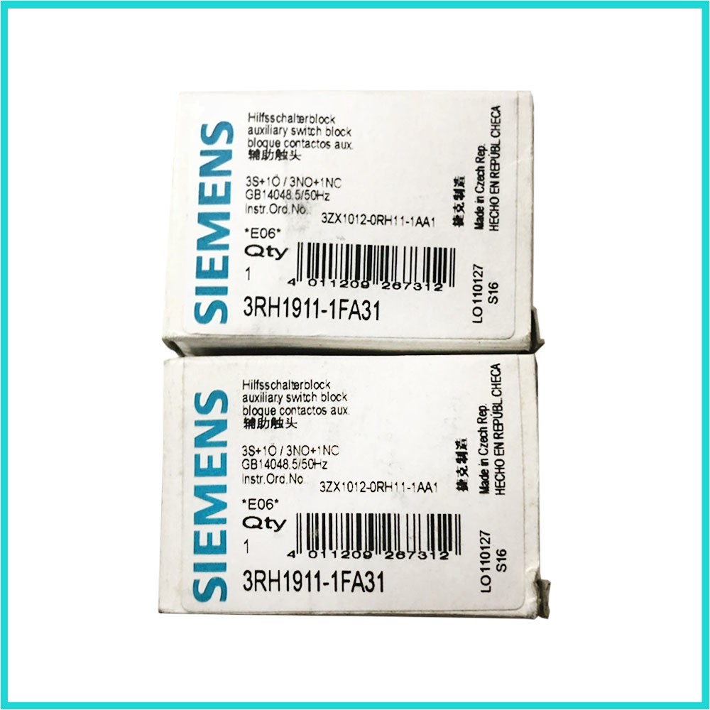 New Factory sealed SIEMENS 3RH1911-1FA31 Auxiliary switch block 3RH1911 1FA31