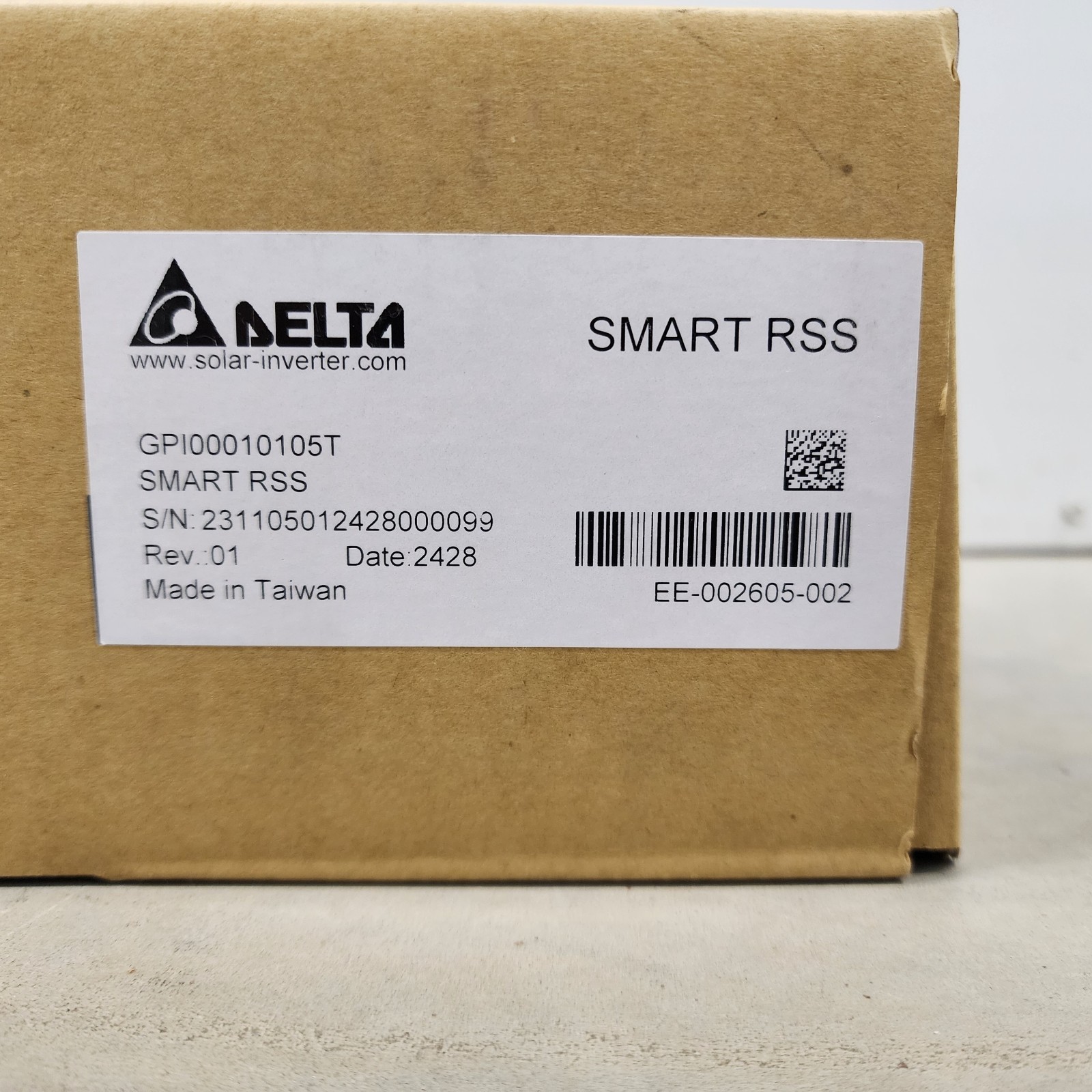 Delta Smart RSS Solar Rapid Shutdown Device | 600VDC String-Level Disconnect