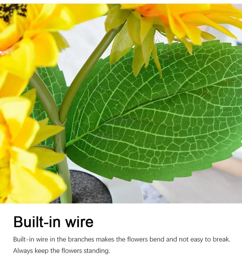 3 LED Night Light Rechargeable Sunflower Lights Interior Lighting Bedroom