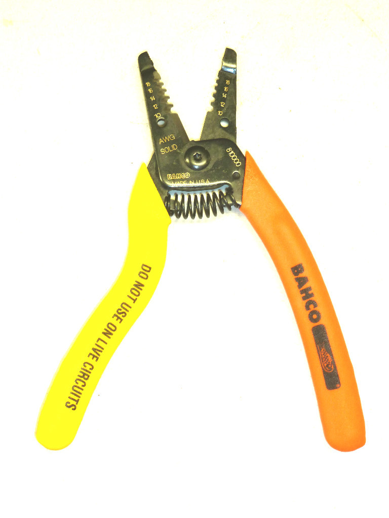 NEW BAHCO TOOLS 10-18 AWG SOLID WIRE STRIPPER PLIERS #810000