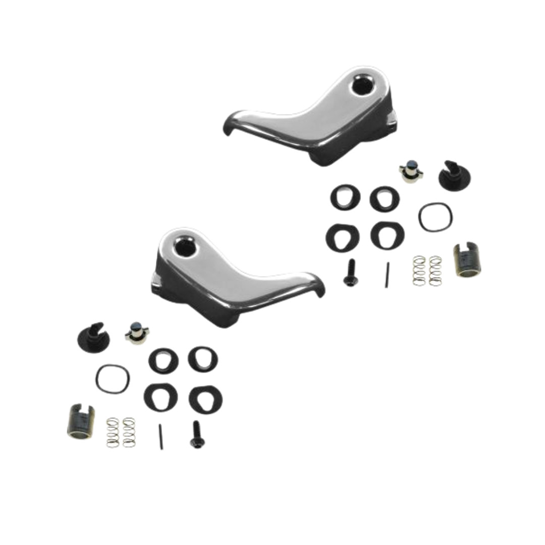 TRQ New Locking Vent Window Handle Chrome Set For 1973-1994 Chevrolet GMC