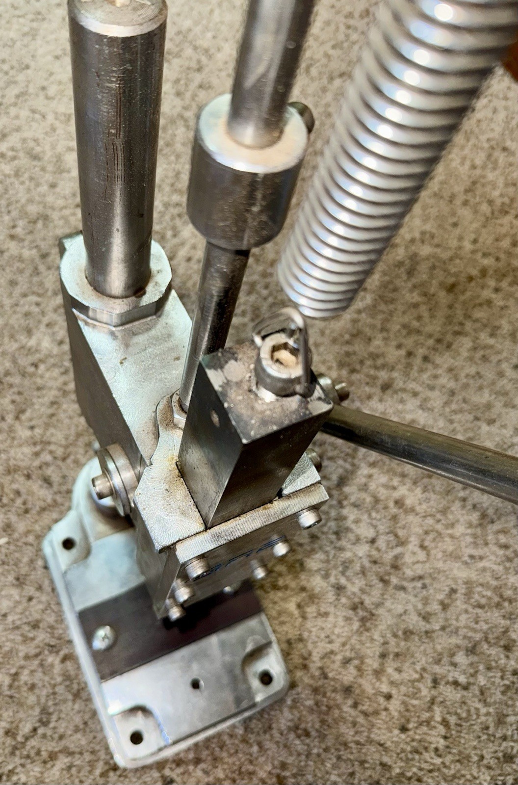 Solid Stainless Steel Arbor Press w Retract Spring