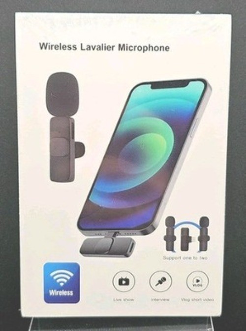Wireless Lavalier Microphone Plug & Play 20m Range Compatible With Live Recordin
