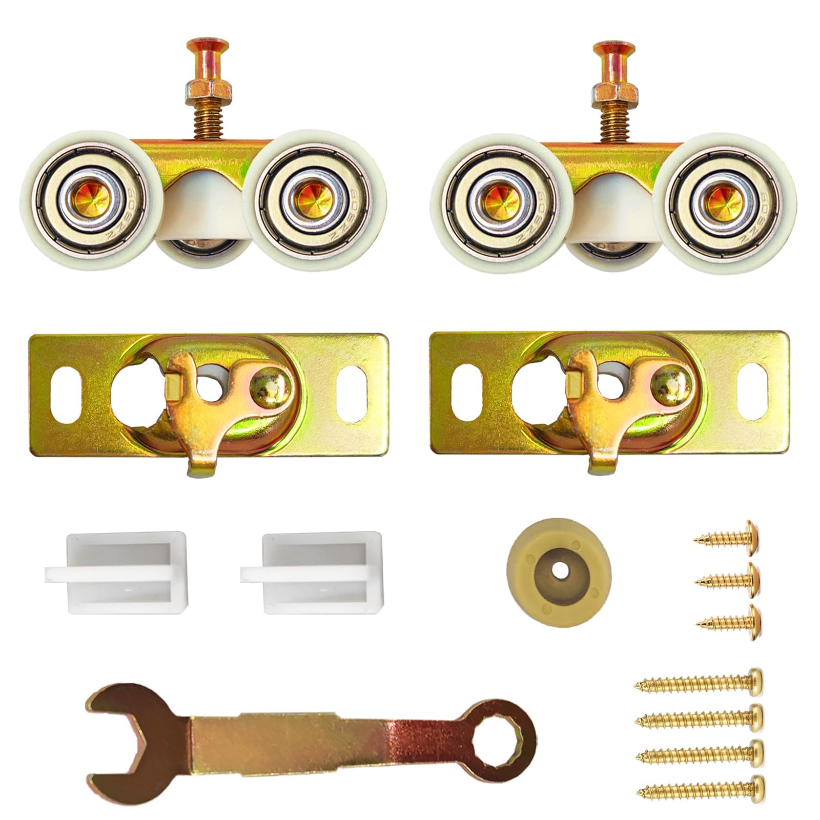 PILISPARK 2 Pack Pocket Door Frame Roller,Sliding 1'' (no Rail), 1‘’- roller