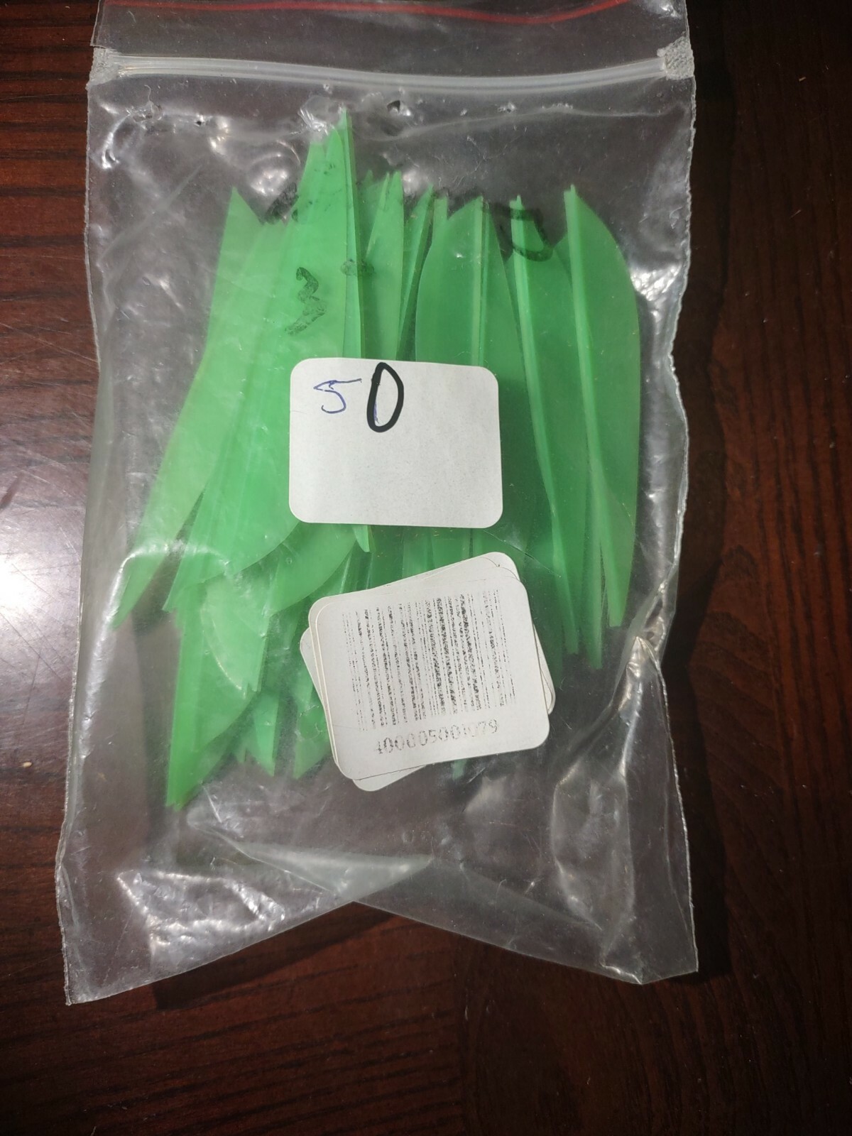 50 Green Arrow Fletches Vanes