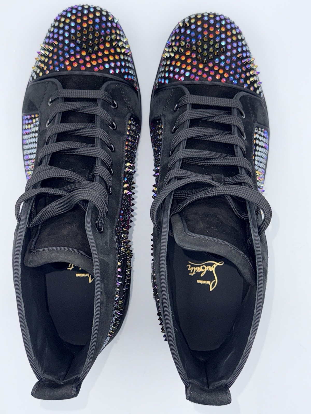 NEW Louboutin Louis Strass Limited 147/170 Loubiguana Stud Spike Sneakers 45 12