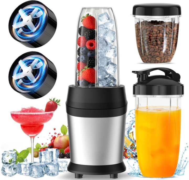 Licuadora portátil 12 piezas 25000RPM batidos hielo vasos 23-37oz acero inox