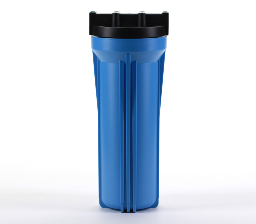 Filter Housing Blue 10" w/ Black Rib Cap, RO, Whole House, Hydroponics, .5" w/PR