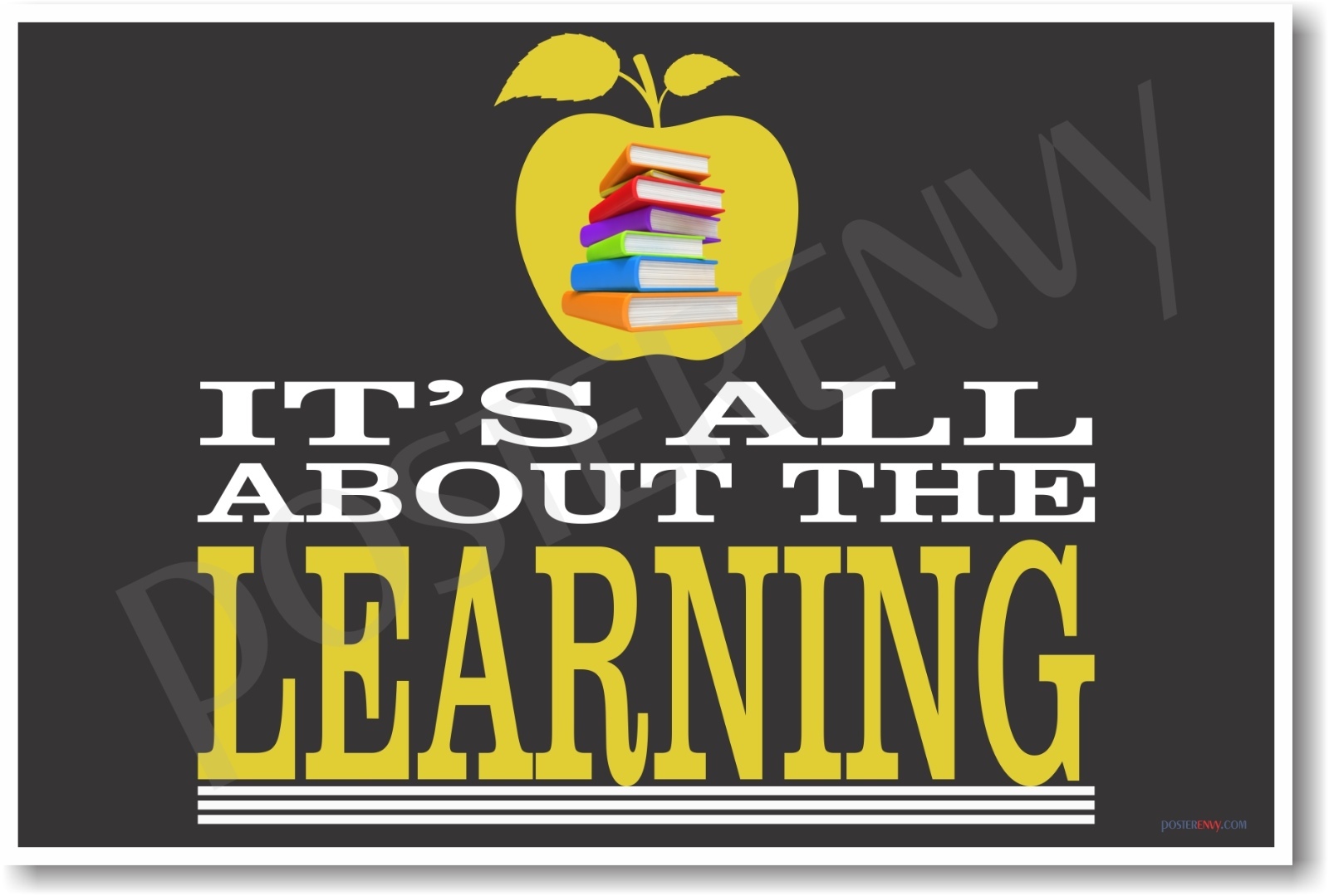 Its All About The Learning - Horizontal - NEW Classroom Motivational Poster