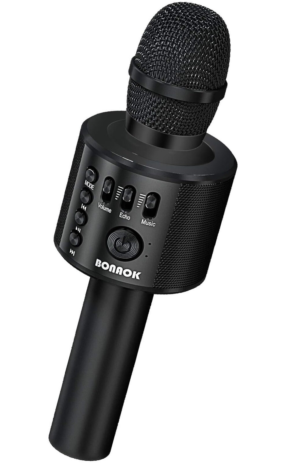 Bonaok Wireless Bluetooth Karaoke Microphone Portable Handheld Speaker Black