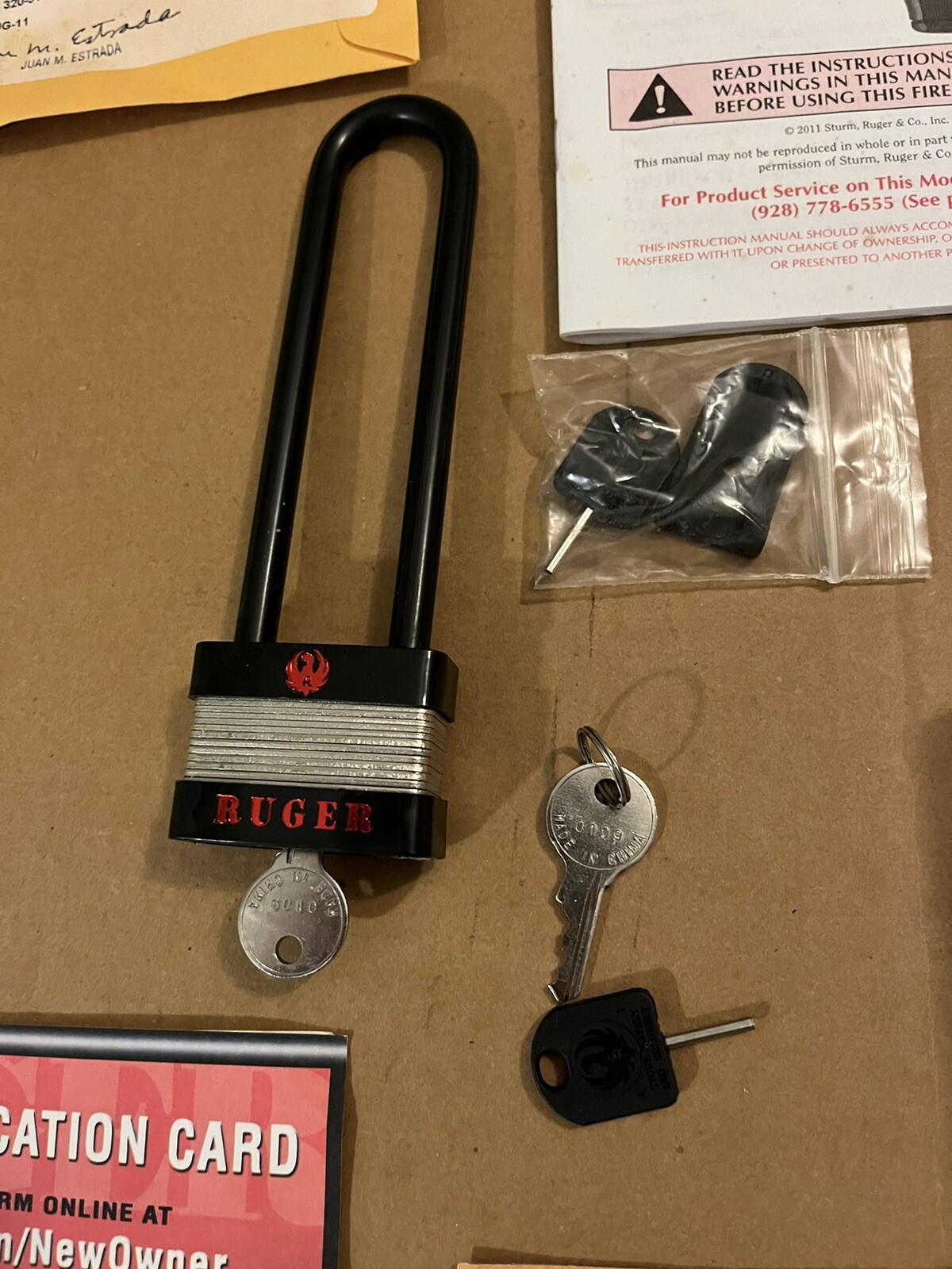 Ruger Gun Lock W/Box & LC9 Pistol Instructions Accessories