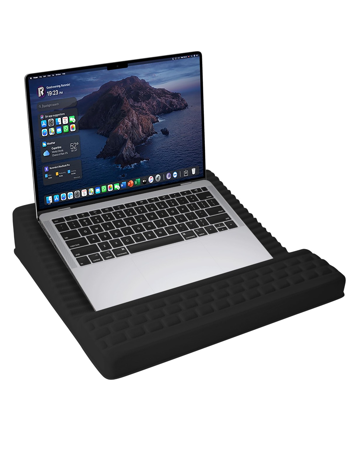 Lardop Adjustable Lap Desk with Wrist Rest, Reversible Laptop Stand