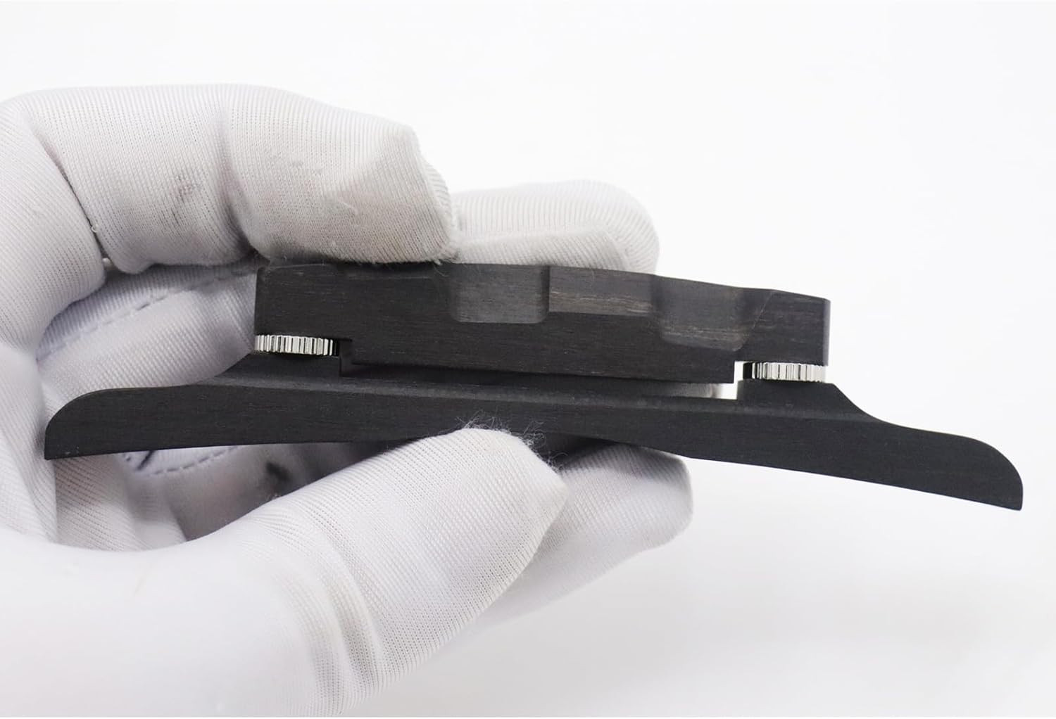 Ebony Mandolin Bridge, Adjustable Compensated Bridge for Acoustic Mandolin, Easy