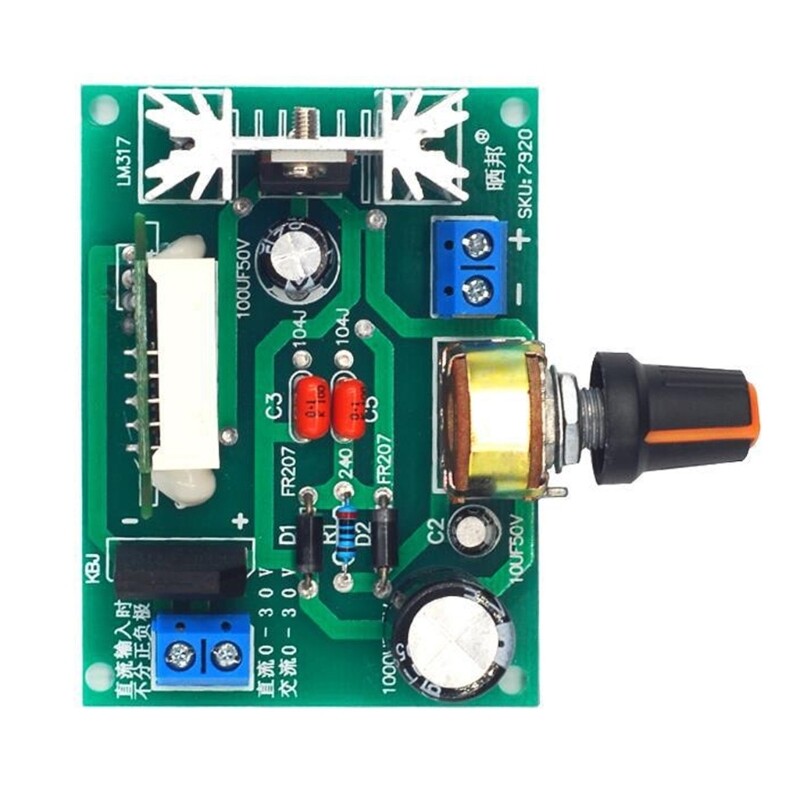 Efficient LM317 Adjustable Voltage Regulator Digital Voltage Display Module