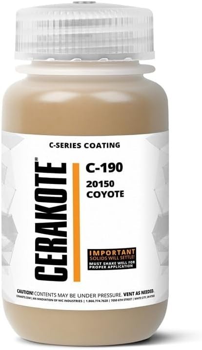Cerakote C-Series Air Cure Ceramic Coating C-190Q Coyote (32oz)
