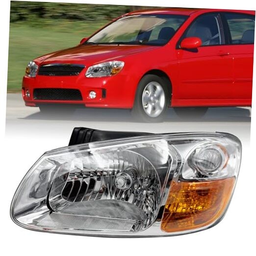 Headlight Assembly Compatible with 2007 2008 2009 Kia Spectra Driver Left Side