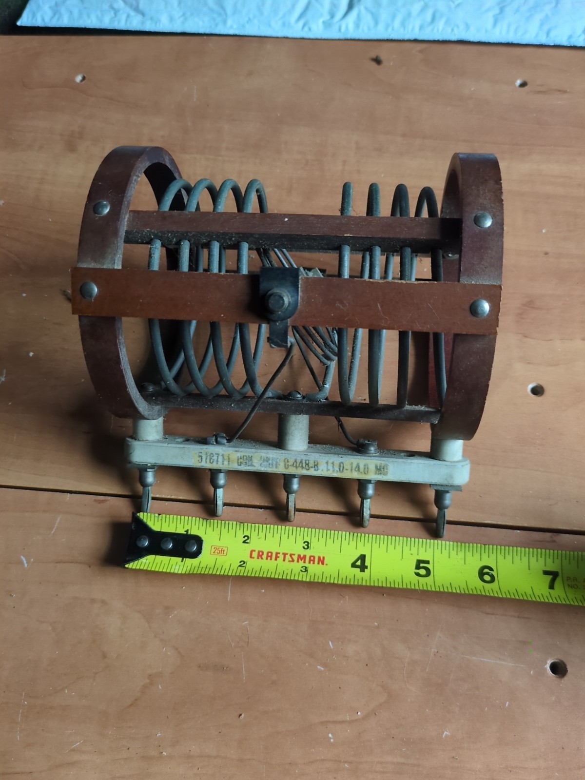 Vtg. Air Inductor/Transmitter Coil C-488-B 11-14mc 51C711 Ham Radio Parts