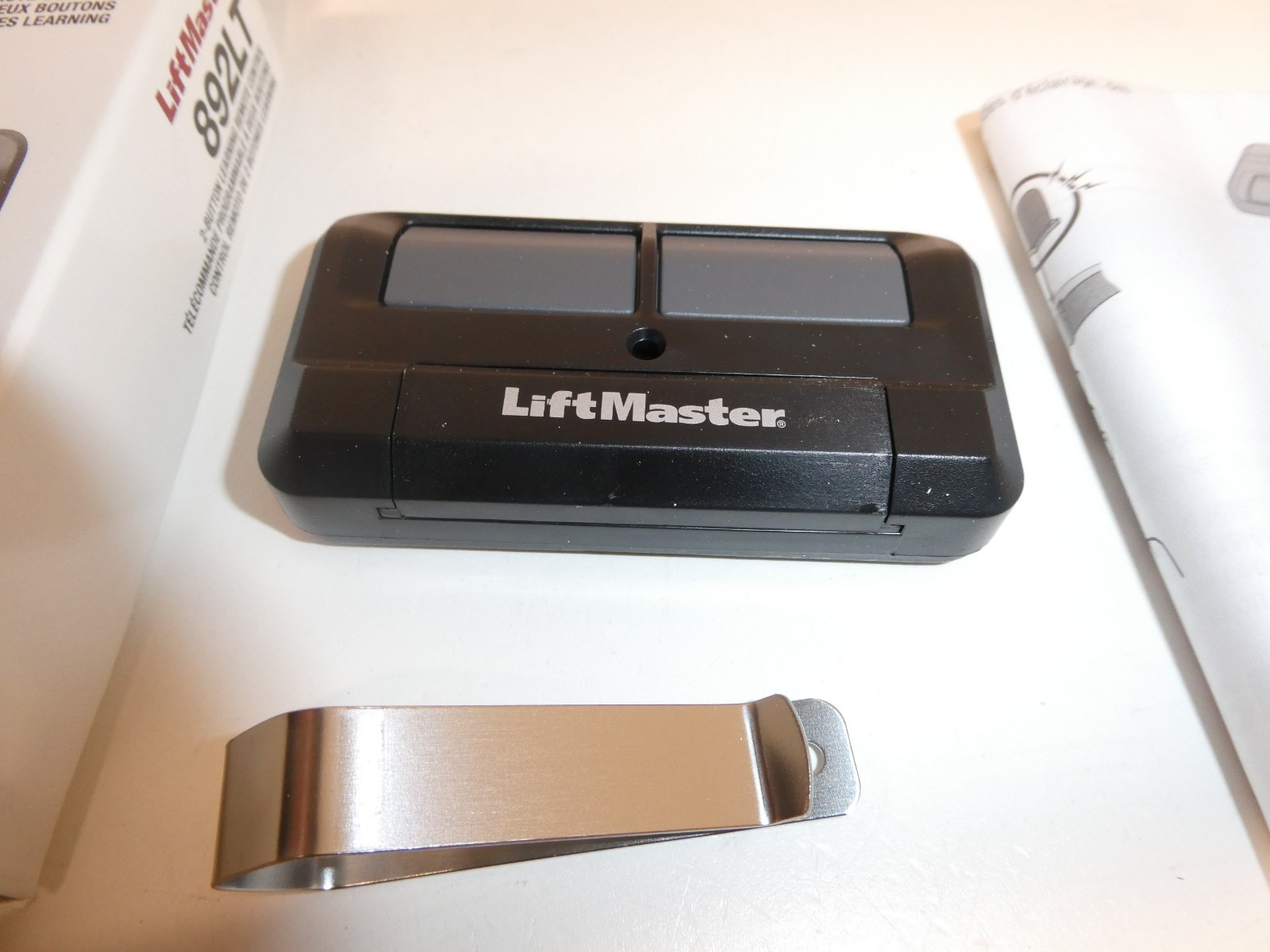 LiftMaster 892LT 2 Button Visor Learning Garage Door Learning Remote Control NEW