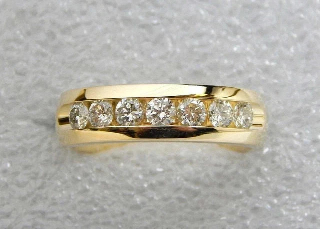 2Ct Round Lab-Created Diamond Wedding Band Ring Men's in 14K Yellow Gold Plated