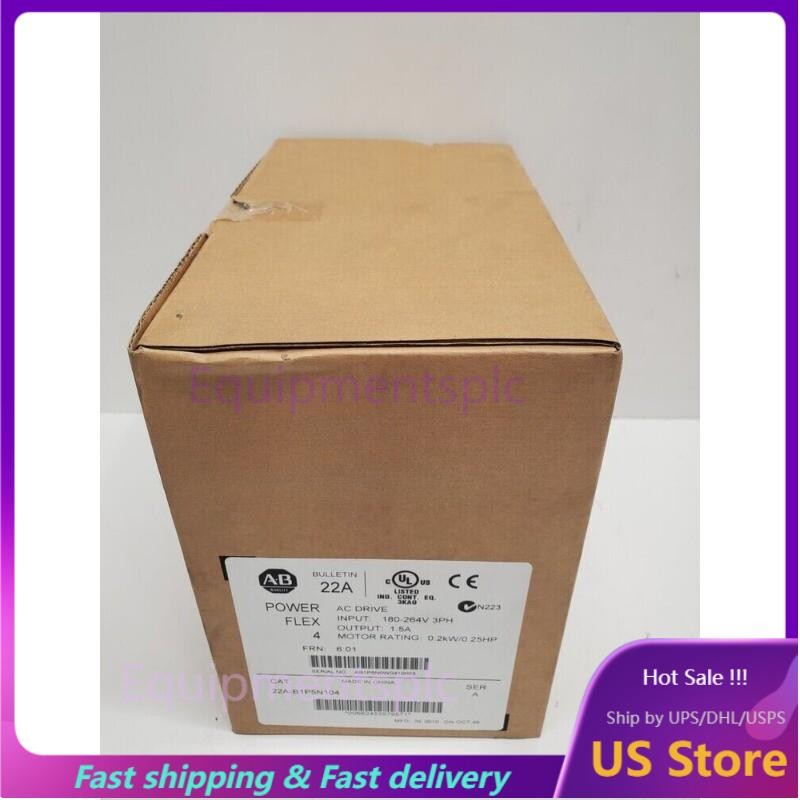 FACTORY SEALED! NEW AB 0.2KW / 0.25HP AC DRIVE 22A-B1P5N104 NEW US Free Tax